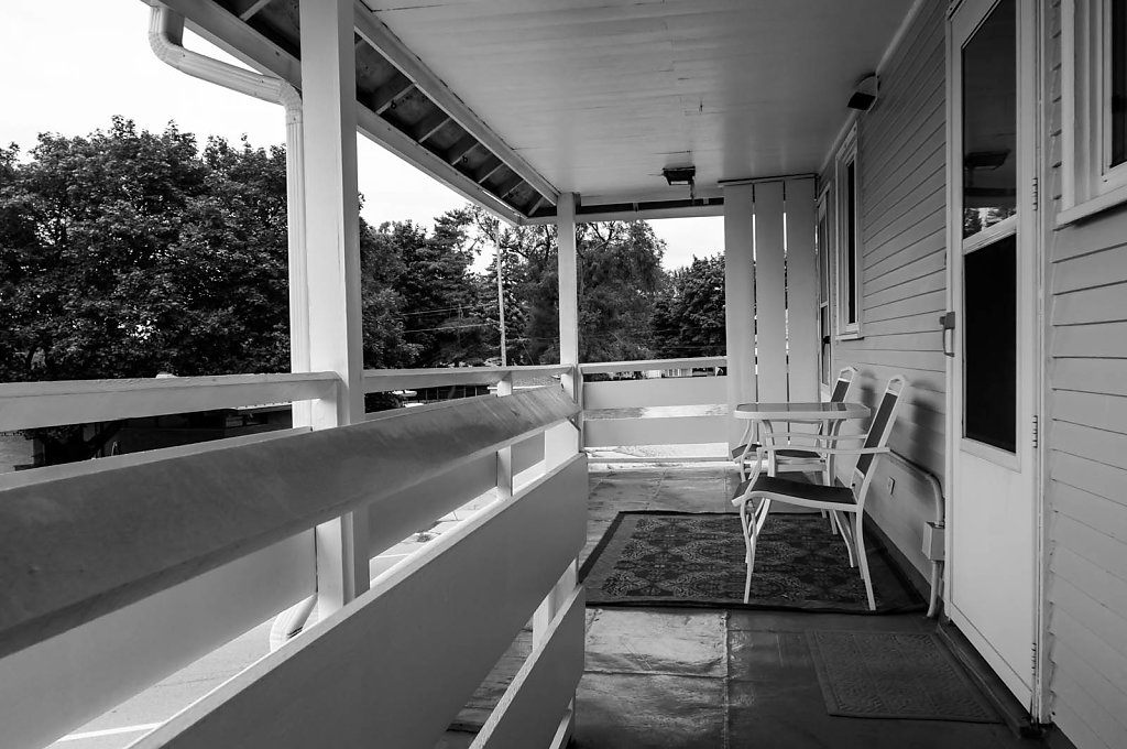 Black and White Porch